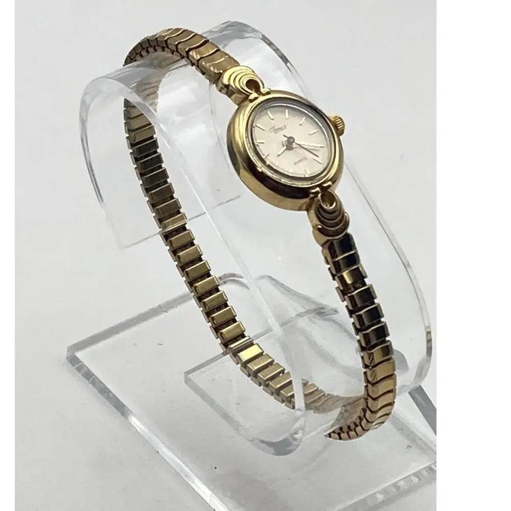 VTG Timex BA Cell Women's Petite Dress Cocktail Watch 17mm - New Battery WR